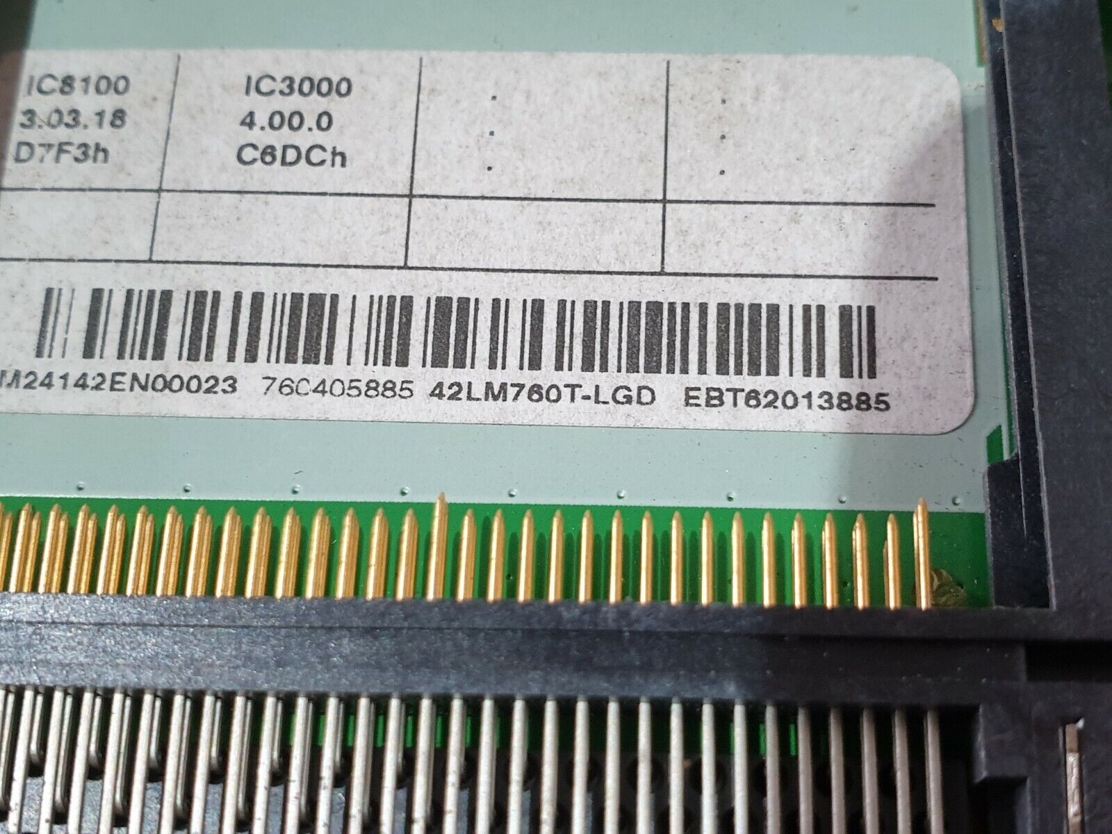 MAIN BOARD MB LG 42LM760T 42" TV EAX64307906 (1.0) EBT62013885 SCREEN:LC420EUH - Image 6