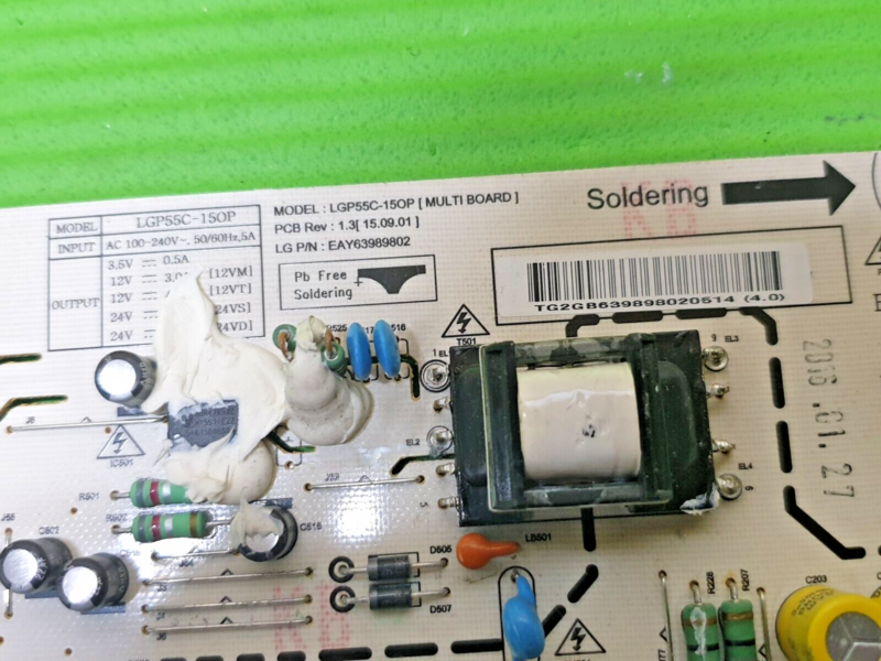 POWER SUPPLY BOARD PSU LG 55EG920V 55EG910V 55" LED TV EAY63989802 LGP55C-150P - Image 4