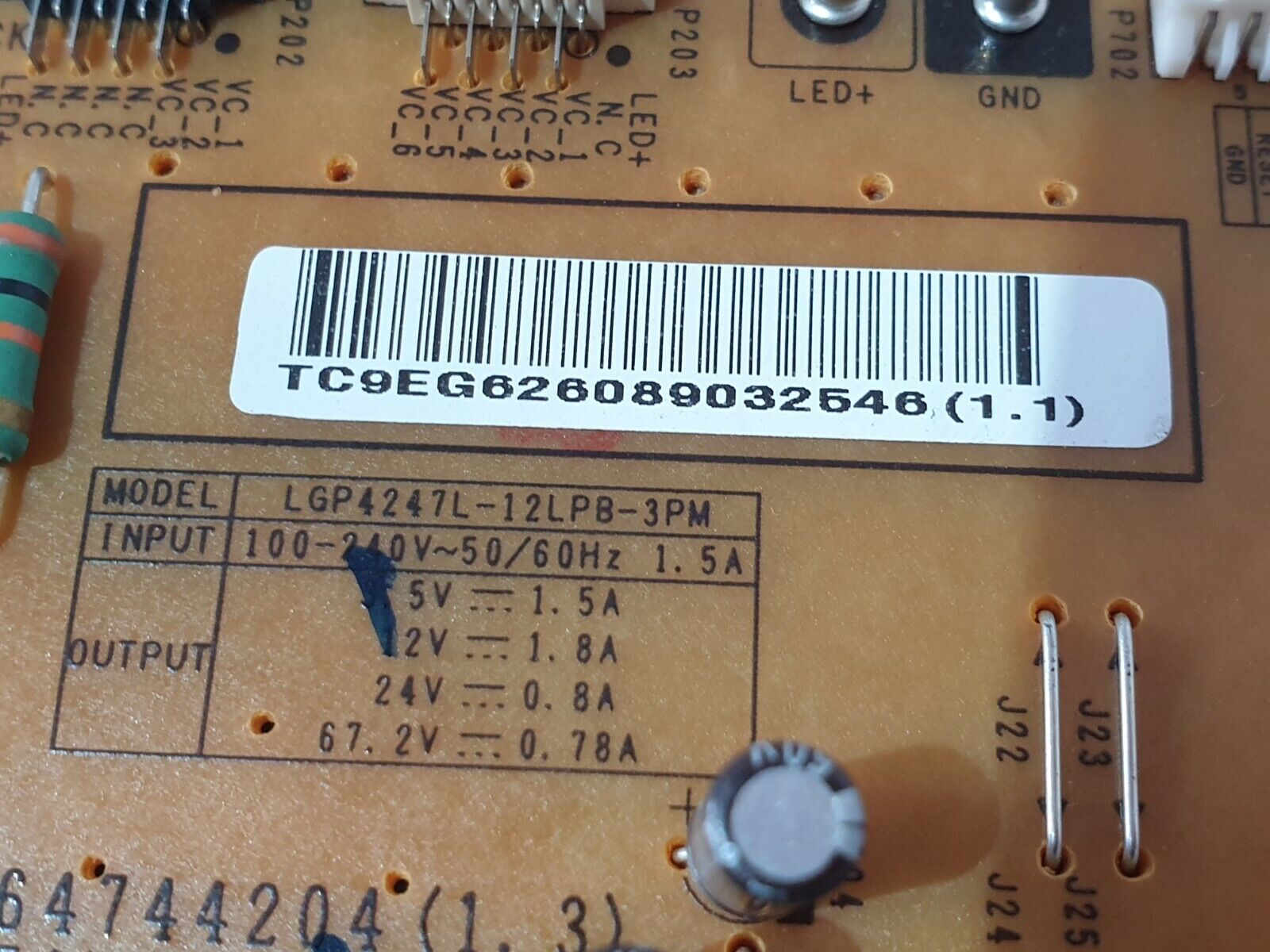 POWER SUPPLY PSU FOR 47LM640T 42LM640T 42LM649S TV EAX64744204 (1.3) EAY62608903 - Image 5