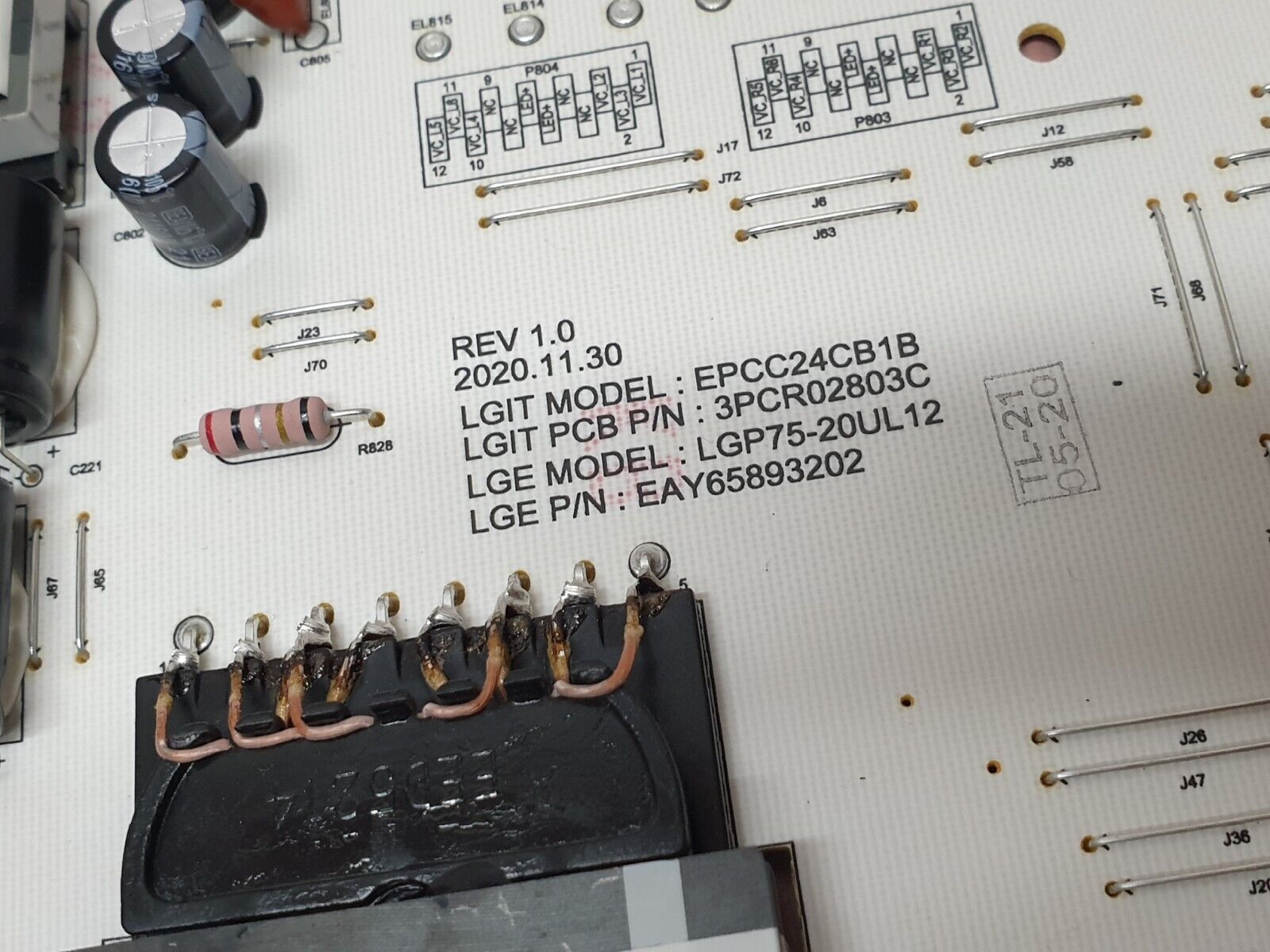 POWER SUPPLY FOR 75NANO806PA 75NANO866PA 75NAN0813PA TV EAY65893202 LGP75-20UL - Image 4