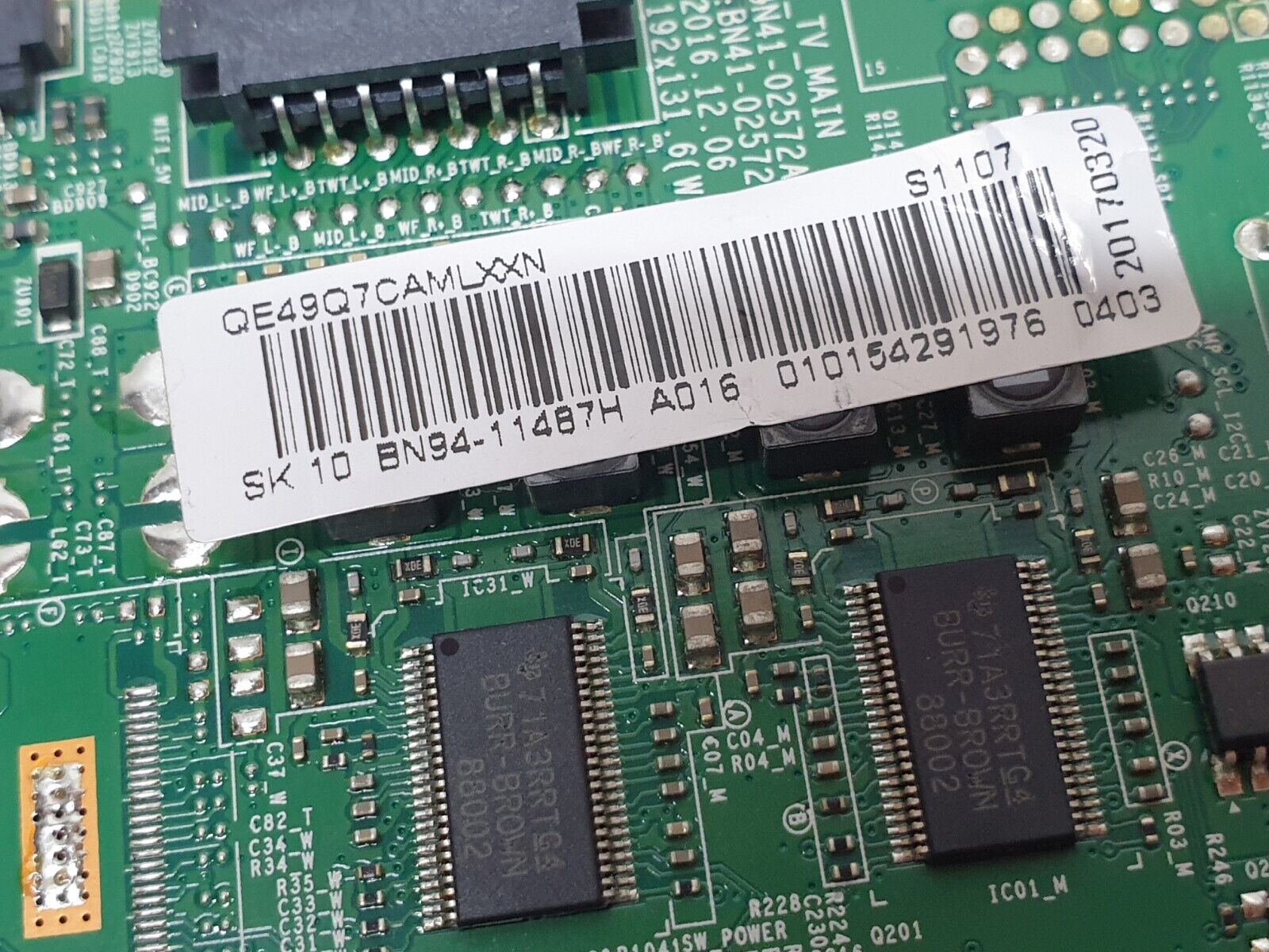 MAIN BOARD MB SAMSUNG QE49Q7CAMT TV BN41-02572A BN94-11487H SCREEN:LSF490FF01 - Image 4