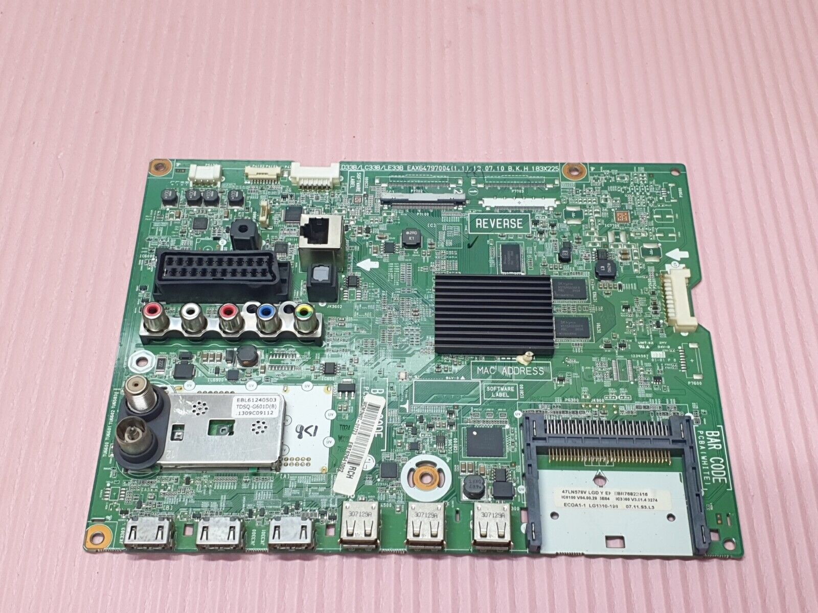 MAIN BOARD MB 42LA620V 50LA620V TV EAX64797003 (1.2) EBT62383453 SCREEN:LC420DUE - Image 2