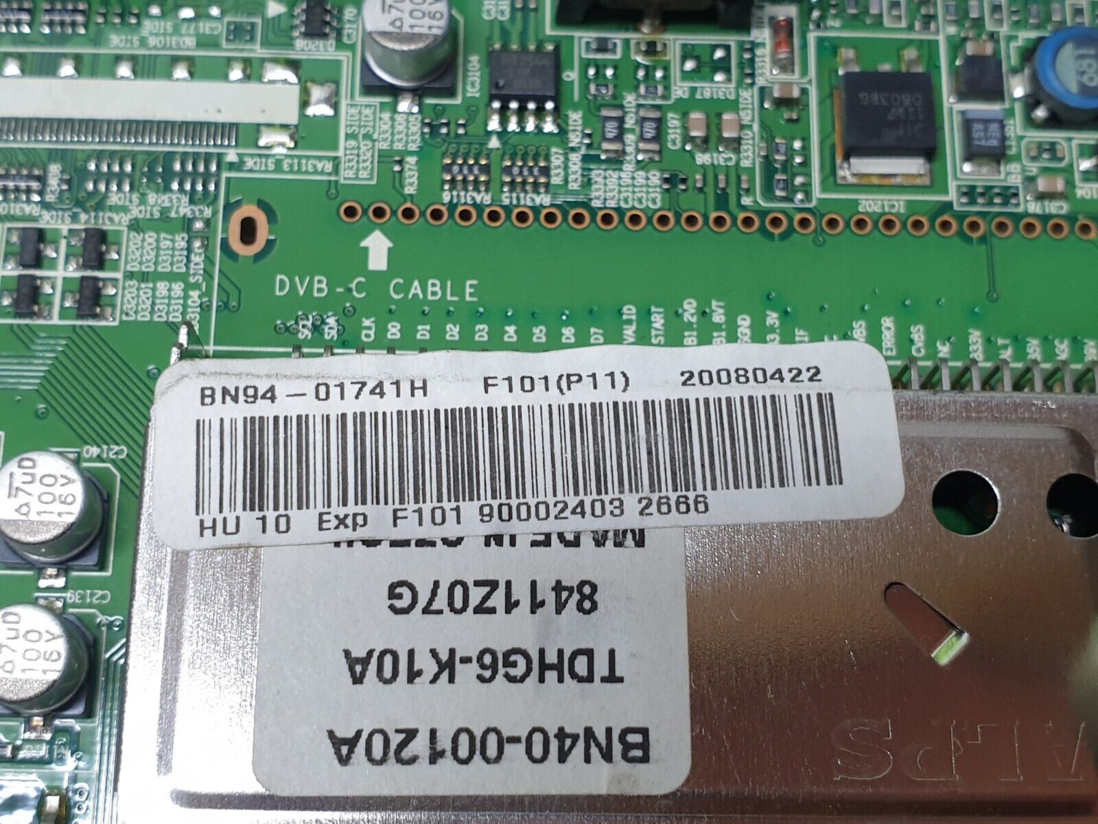 MAIN BOARD MB SAMSUNG LE37A656A1F 37" TV BN41-00974B BN94-01741H SCREEN:T370HW02 - Image 4
