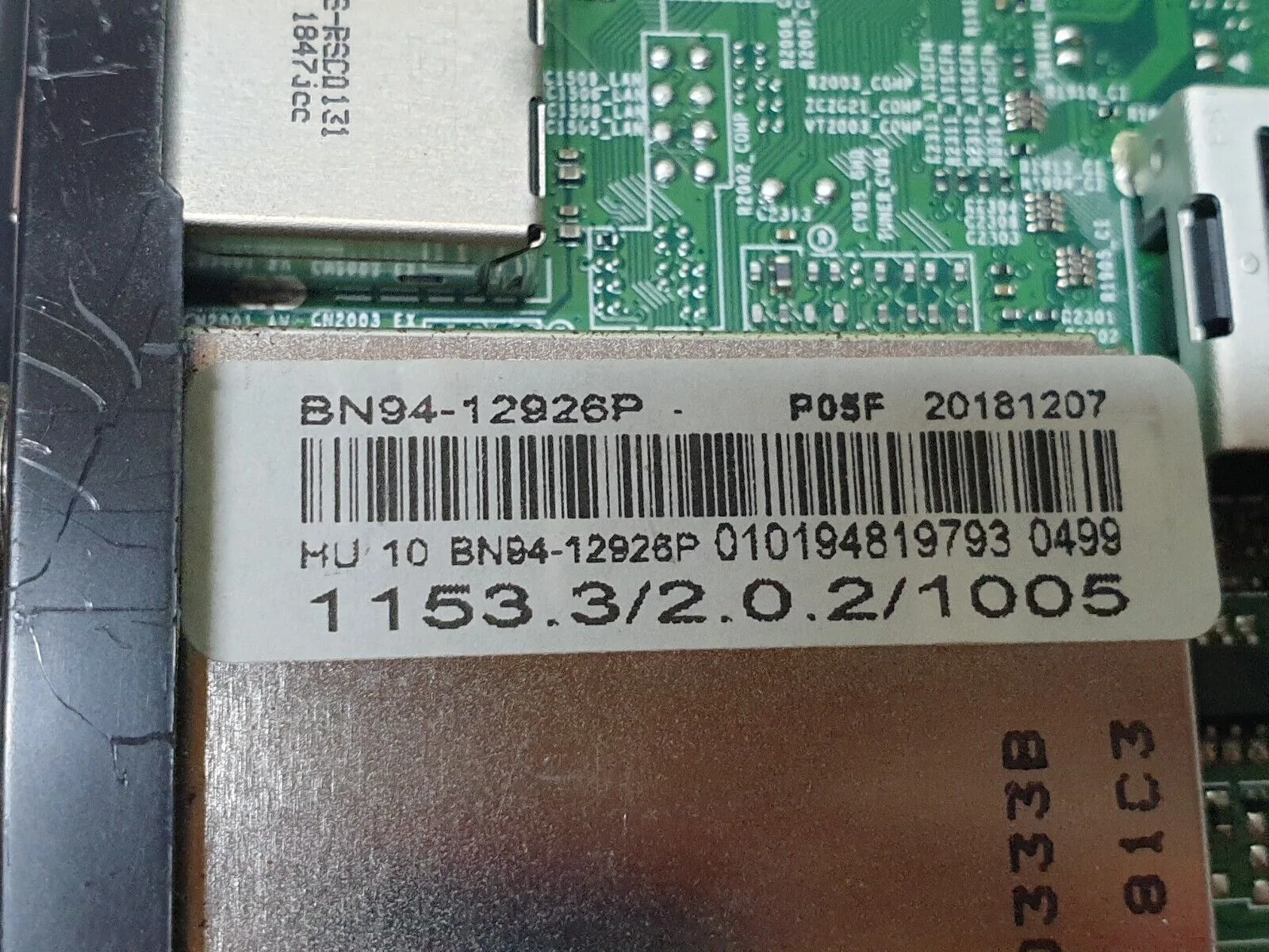 MAIN BOARD MB SAMSUNG UE55NU8000 55" TV BN41-02536A BN94-12926P SCREEN:ST5461D01 - Image 4
