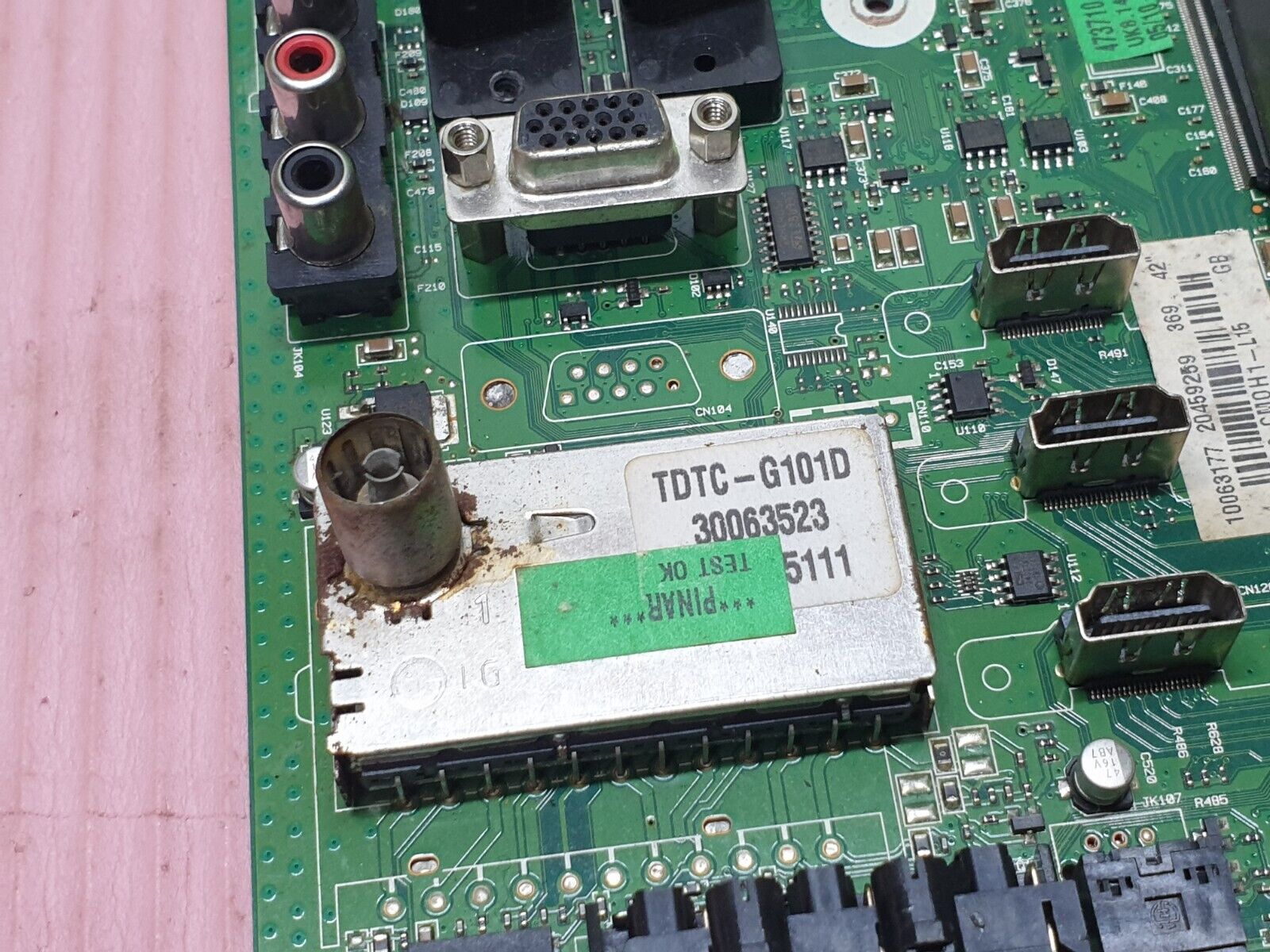 MAIN AV BOARD MB SANYO CE42FD90 TV VESTEL 17MB35-4 20459259 SCREEN:V420H1 - Image 3