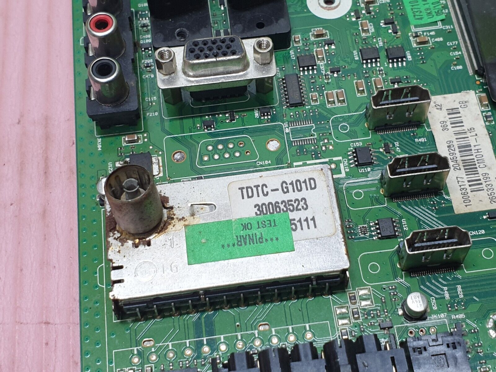 MAIN AV BOARD MB SANYO CE42FD90 TV VESTEL 17MB35-4 20459259 SCREEN:V420H1 - Image 4