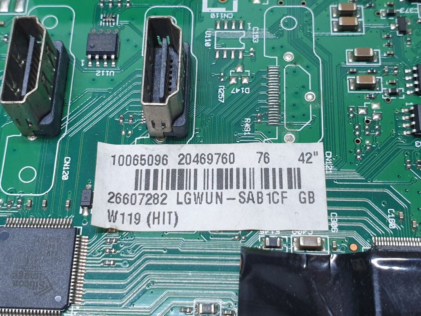 MAIN AV BOARD MB HITACHI L42VC04U TV VESTEL 17MB35-4 20469760 SCREEN:LC420WUN - Image 4