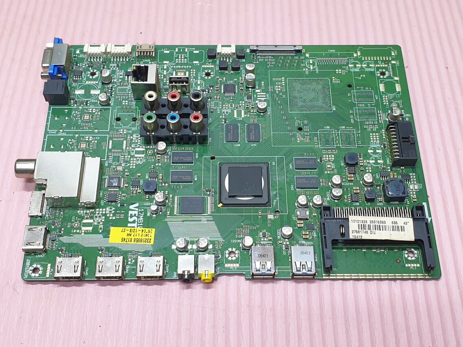 MAIN AV BOARD MB FOR JVC LT43C860 43" LED TV 2315393 17MB100 SCREEN:LC430EQY