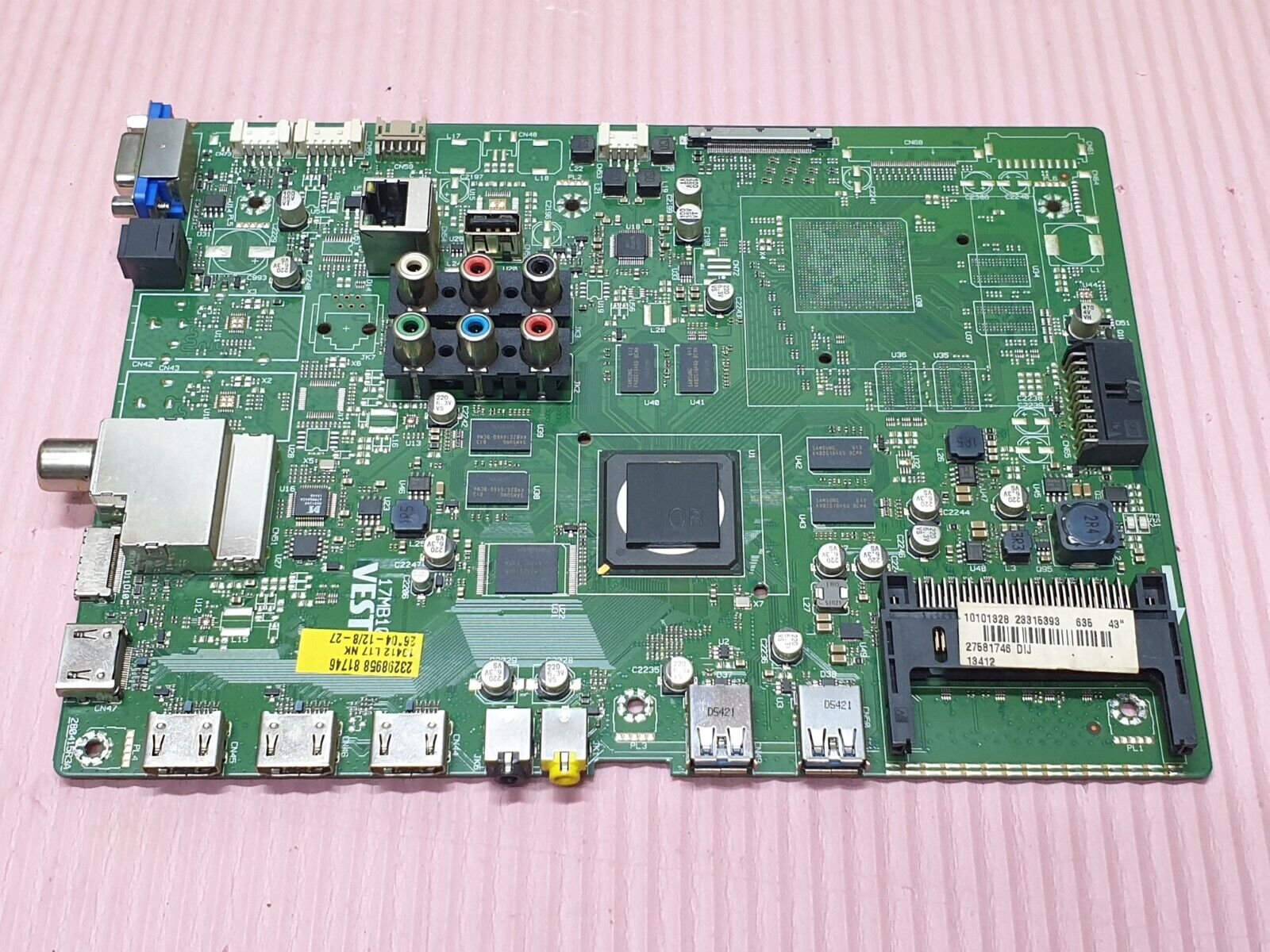 MAIN AV BOARD MB FOR JVC LT43C860 43" LED TV 2315393 17MB100 SCREEN:LC430EQY - Image 2