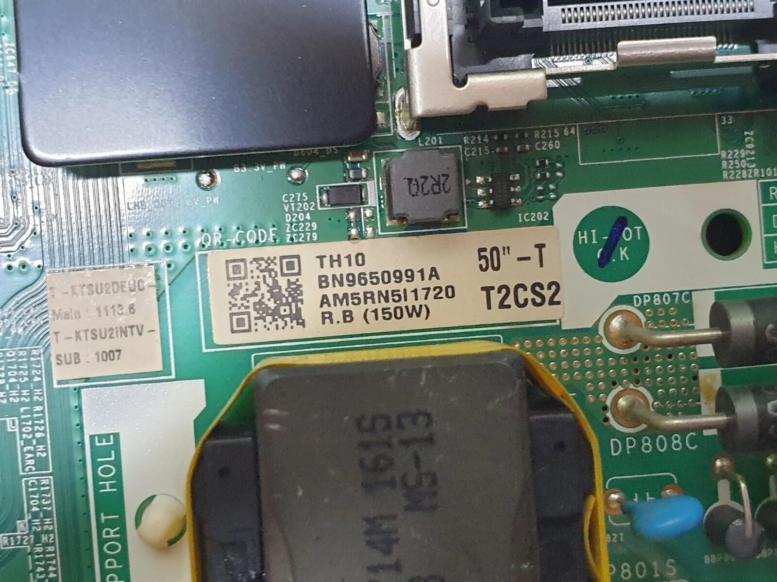 MAIN BOARD MB SAMSUNG UE50TU7172U TV BN94-15257Z BN9650991A SCREEN:CY-GT050HGCV1 - Image 4