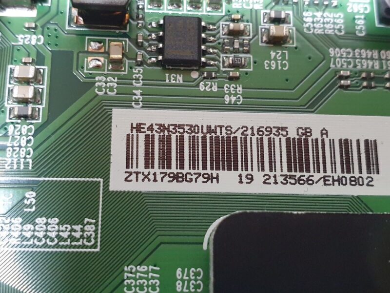 MAIN AV BOARD MB HISENSE H43N5500UK LED TV RSAG7.820.7412/ROH SCREEN:T430QVN03 - Image 6
