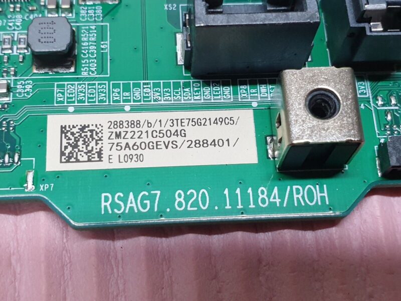 MAIN AV BOARD MB HISENSE 75A7GQTUK LED TV RSAG7.820.11184/ROH SCREEN:HV750QUB - Image 4