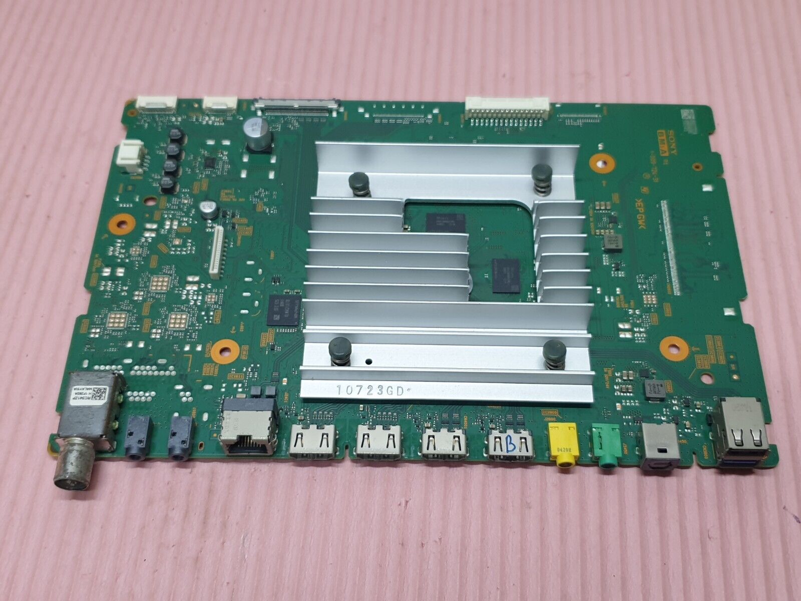 MAIN AV BOARD MB SONY KD-65X80J LED TV 1-009-724-31 A5027311A SCREEN:HV650QUB