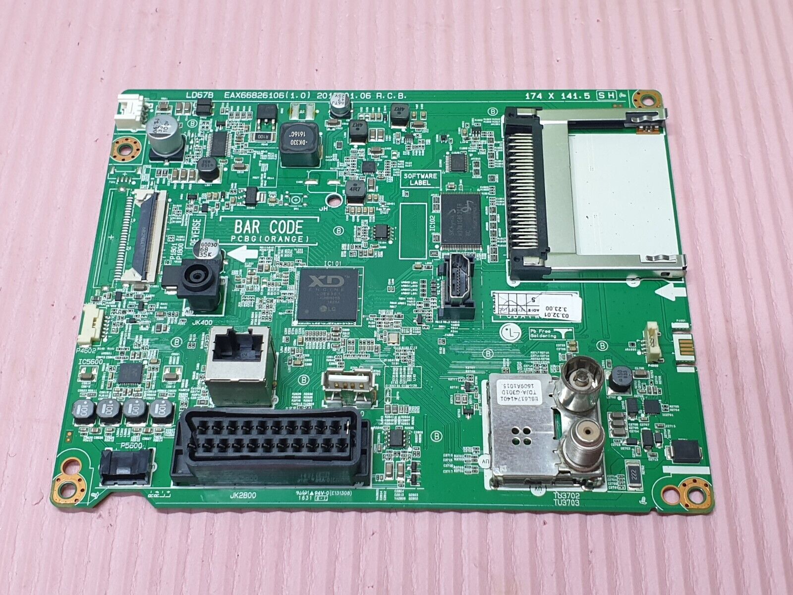 MAIN AV BOARD MB LG 49LH510V TV EAX66826106 1.0 EBL61741401 SCREEN:HC490DUN