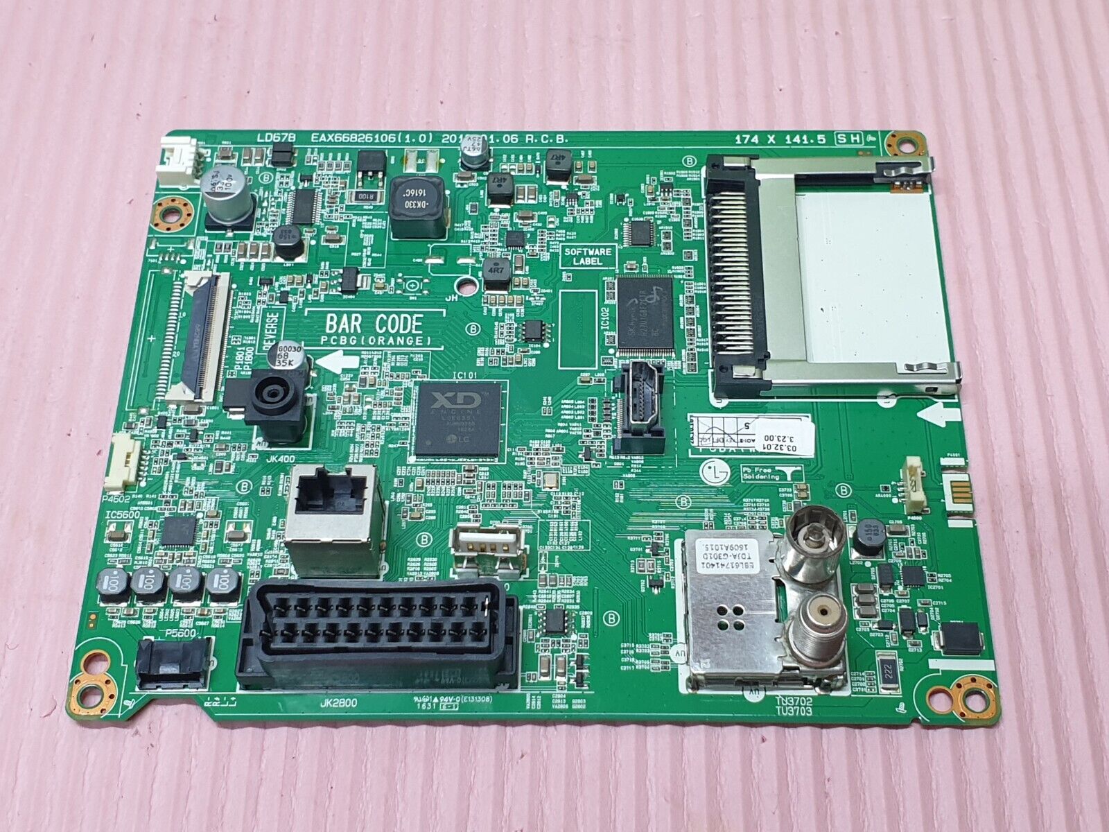 MAIN AV BOARD MB LG 49LH510V TV EAX66826106 1.0 EBL61741401 SCREEN:HC490DUN - Image 2
