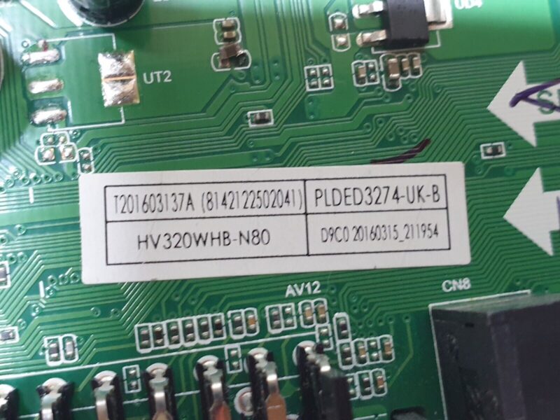 MAIN AV BOARD MB PROSCAN PLDED3274-UK-B TV TP.S506.PB818 SCREEN:HV320WHB-N80 - Image 5