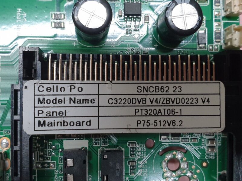 MAIN AV BOARD MB CELLO C3220DVB TV P75-512V6.2 SCREEN:PT320AT06-1 - Image 4