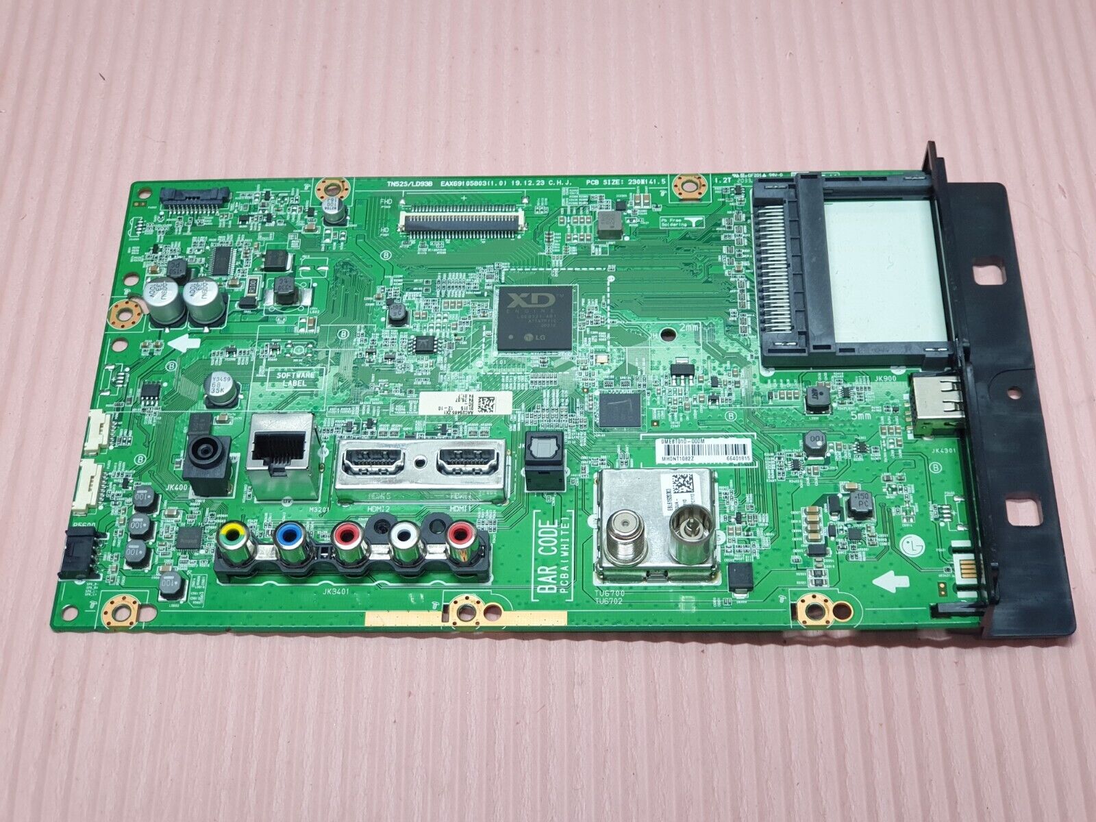 MAIN BOARD MB LG 28TN515S-PZ 28" TV EAX69105803(1.0) EBT66401815 SCREEN:HV280WHB - Image 2