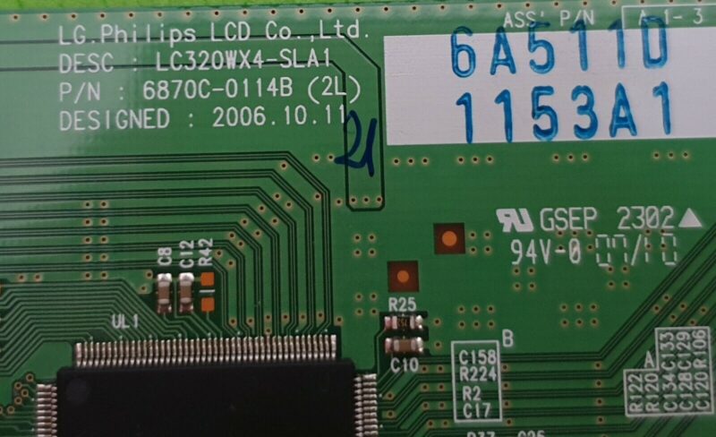 LVDS TCON BOARD LG  32LC56 32LC46 TV 6870C-0114B (2L) 6871L-1153A LC320WX4-SLA1 - Image 3