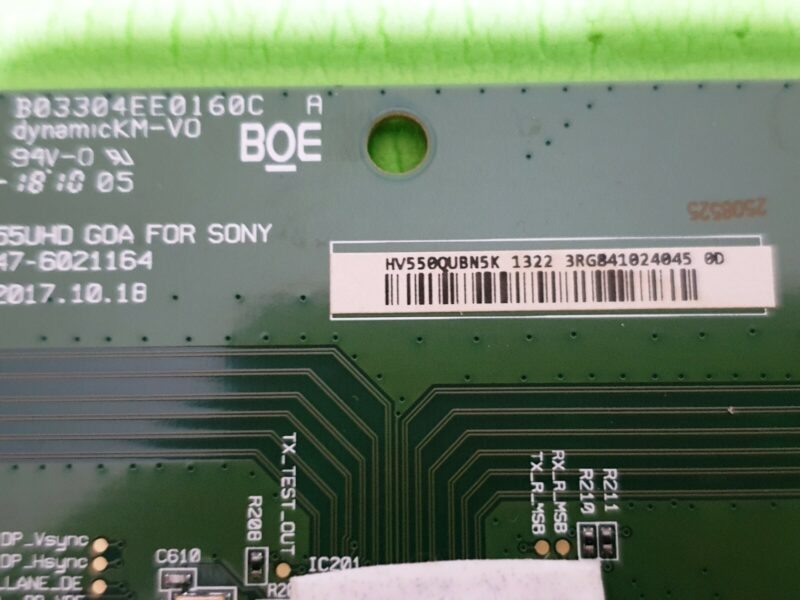 LVDS TCON FOR SONY KD-55XF7596 55" LED TV 47-6021164 HV550QUB-N5K B03304EE0160C - Image 3