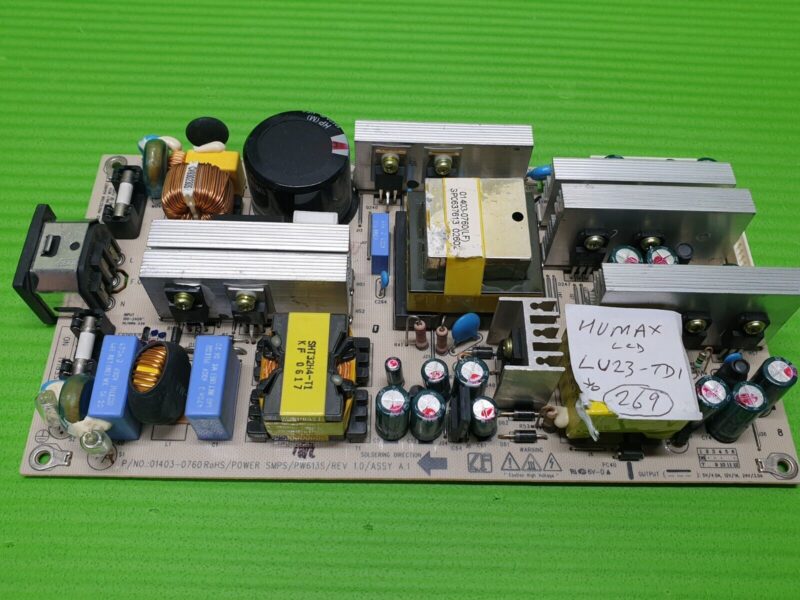 POWER SUPPLY BOARD PSU FOR HUMAX LU23-TD2 LU23-TD1 TV 01403-0760 PW613S REV 1.0