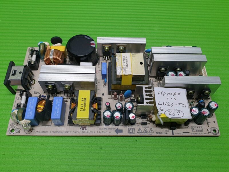 POWER SUPPLY BOARD PSU FOR HUMAX LU23-TD2 LU23-TD1 TV 01403-0760 PW613S REV 1.0 - Image 2