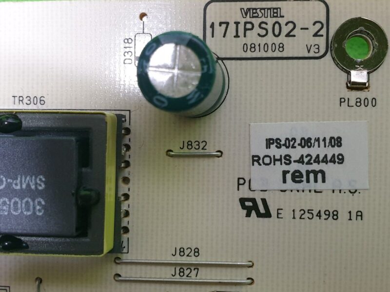 POWER SUPPLY BOARD PSU FOR HITACHI L22DP03U 22"TV 17IPS02-2 081008 - Image 4