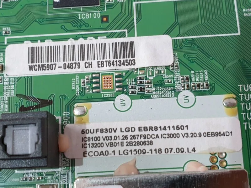 MAIN BOARD MB LG 50UF830V 50UF830 TV EAX66492806 (1.0) EBT64134503 SCREN:V500DJ2 - Image 4