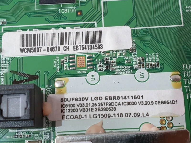 MAIN BOARD MB LG 50UF830V 50UF830 TV EAX66492806 (1.0) EBT64134503 SCREN:V500DJ2 - Image 5
