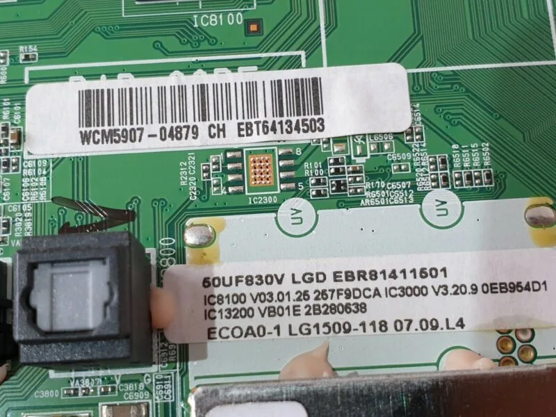 MAIN BOARD MB LG 50UF830V 50UF830 TV EAX66492806 (1.0) EBT64134503 SCREN:V500DJ2 - Image 6