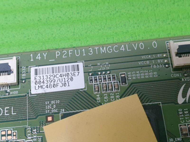 TCON LVDS BOARD FOR PANASONIC TX-48AX630B 48" LED TV 14Y-P2FU13TMGC4LV0.0 31329C - Image 3