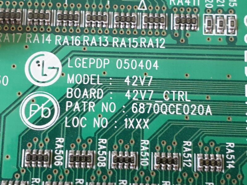 TCON LVDS BOARD FOR LG 42PX3RV-ZA 42" TV 42V7 42V7_CTRL 6870QCE020A 6871QCH053F - Image 3