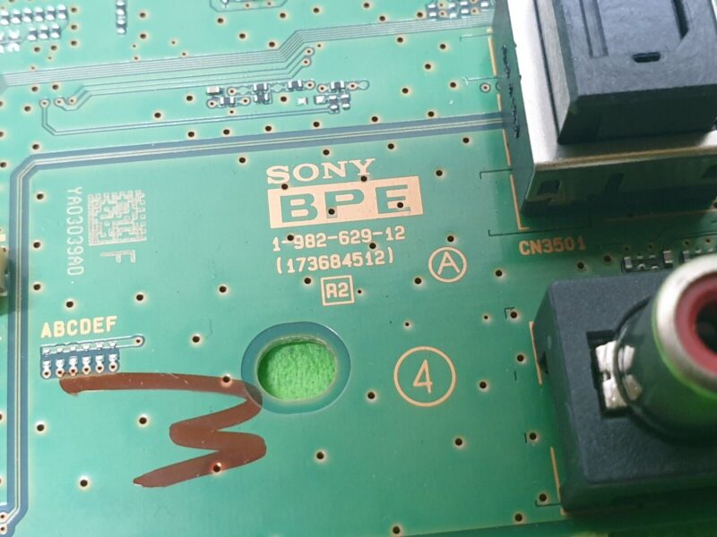 MAIN AV BOARD MB SONY KDL-43WF663 43" LED TV 1-982-629-12 198262912 YA03039AD - Image 3