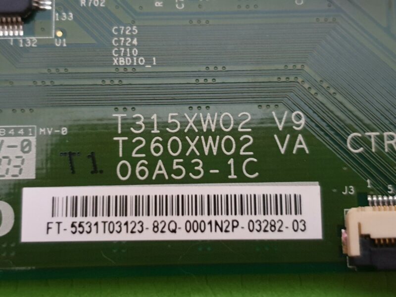 TCON LVDS BOARD LCD32762HDF L32TA6A HA32R1 TV 06A53-1C T315XW02 V9 5531T03123 - Image 3