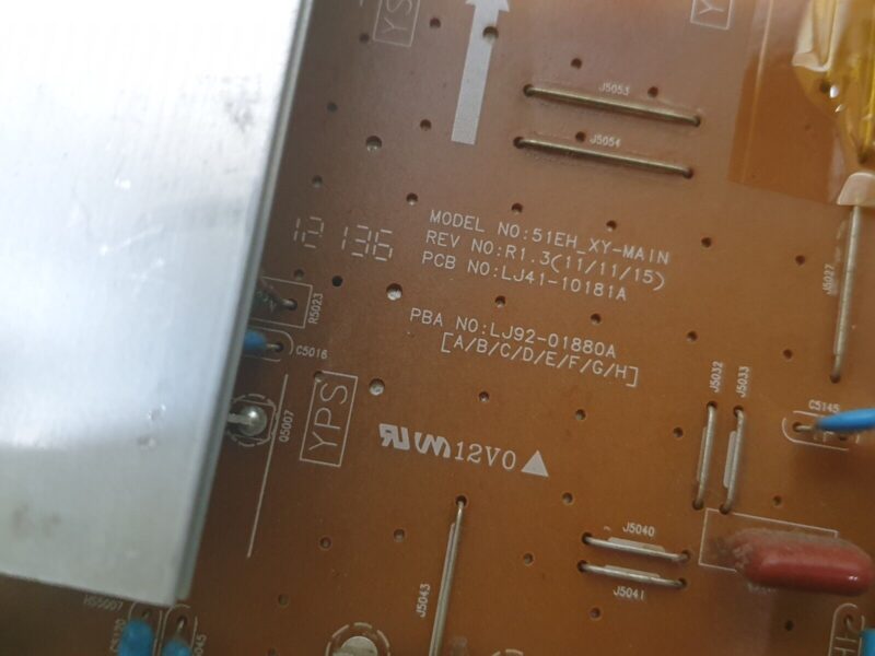 YSUS BOARD FOR SAMSUNG PS51E450A1W 51" PLASMA TV LJ41-10181A R1.4 LJ92-01880A - Image 3