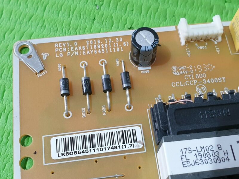 ORIGINAL POWER SUPPLY PSU 49UM7000 49UJ634V TV EAY64511101 EAX67189201 (1.6) - Image 4