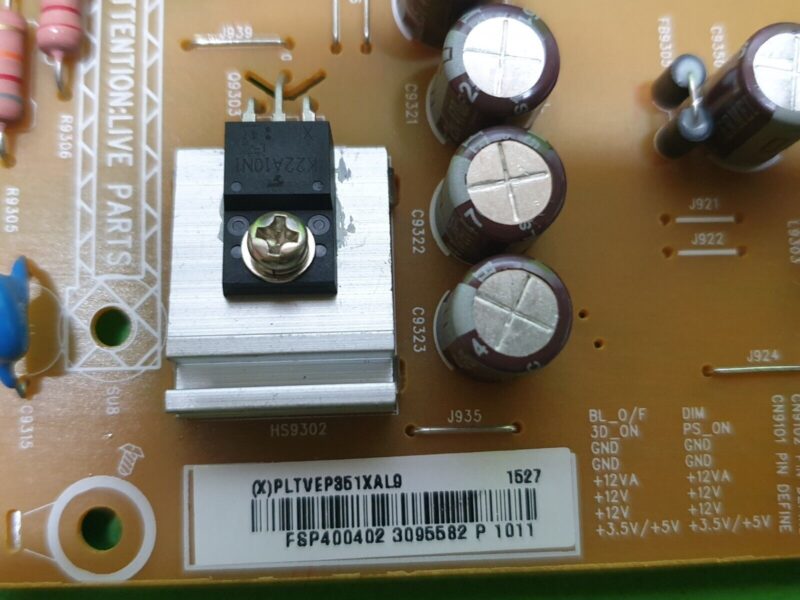 POWER SUPPLY BOARD PSU PHILIPS 40PUT6400/12 40" TV 715G6677-P02-001-002H - Image 3