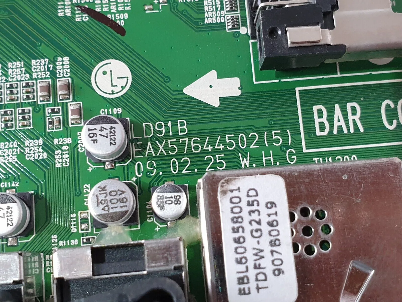 MAIN BOARD MB FOR LG 42LH5000 42" TV EAX57644502 (5) EBU60674871 SCREEN:LC420WUF - Image 4