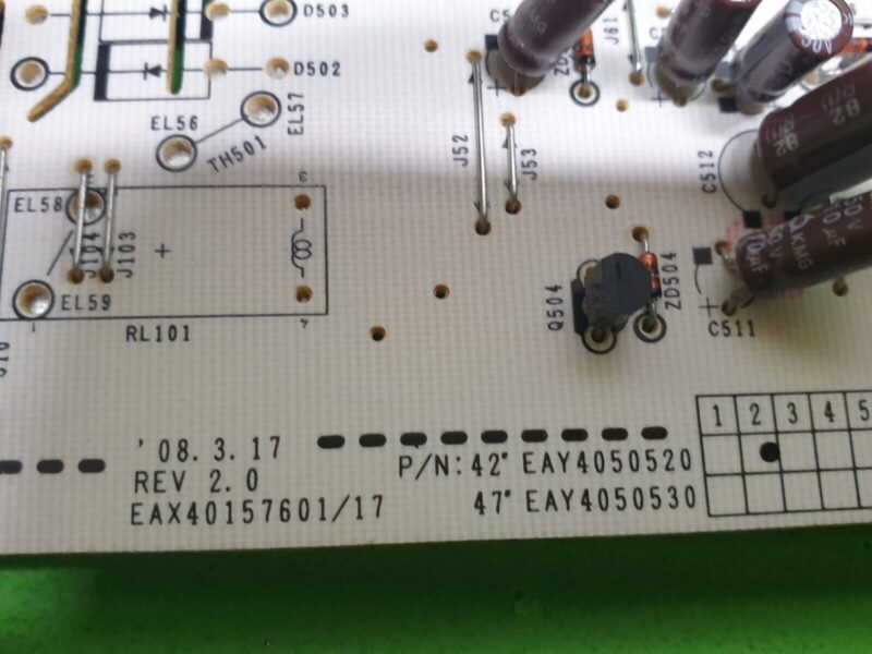 POWER SUPPLY BOARD PSU FOR LG 42LG3000 42" TV EAX40157601/17 EAY4050520 REV 2.0 - Image 3