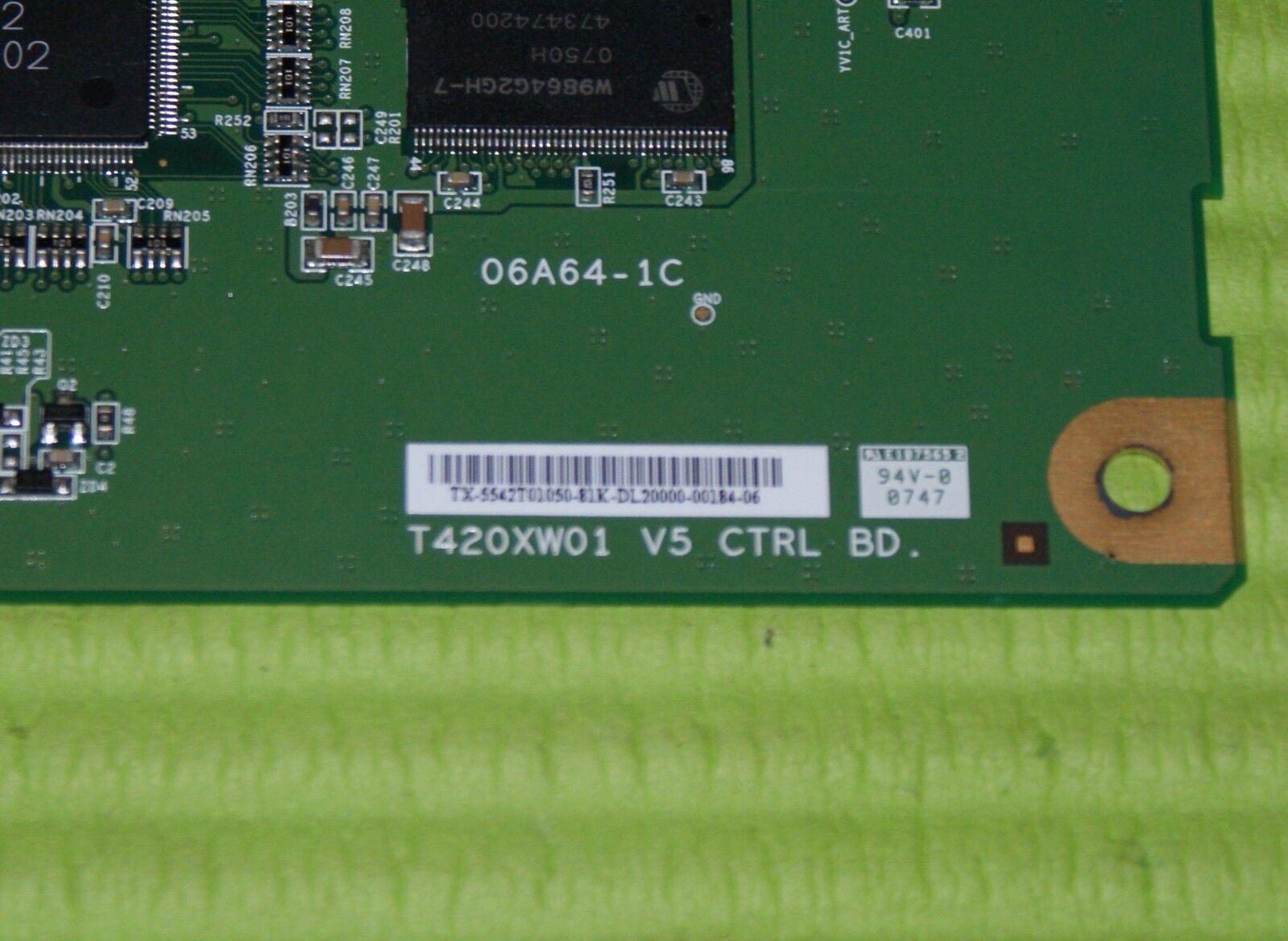 TCON LVDS BOARD FR AV42751-11DID LCDX42WHD88 TV T420XW01 V5 5542T01050 06A64-1C - Image 2