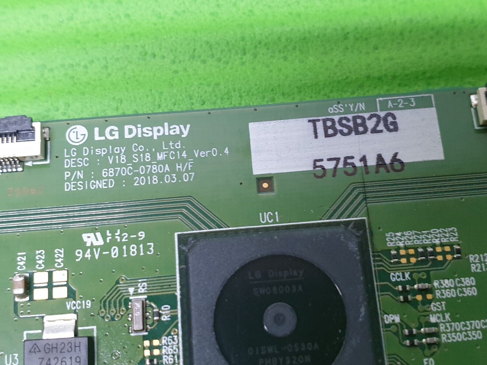 TCON LVDS BOARD FOR PANASONIC TX-65FX740B 65" LED TV 6871L-5751A 6870C-0780A - Image 3