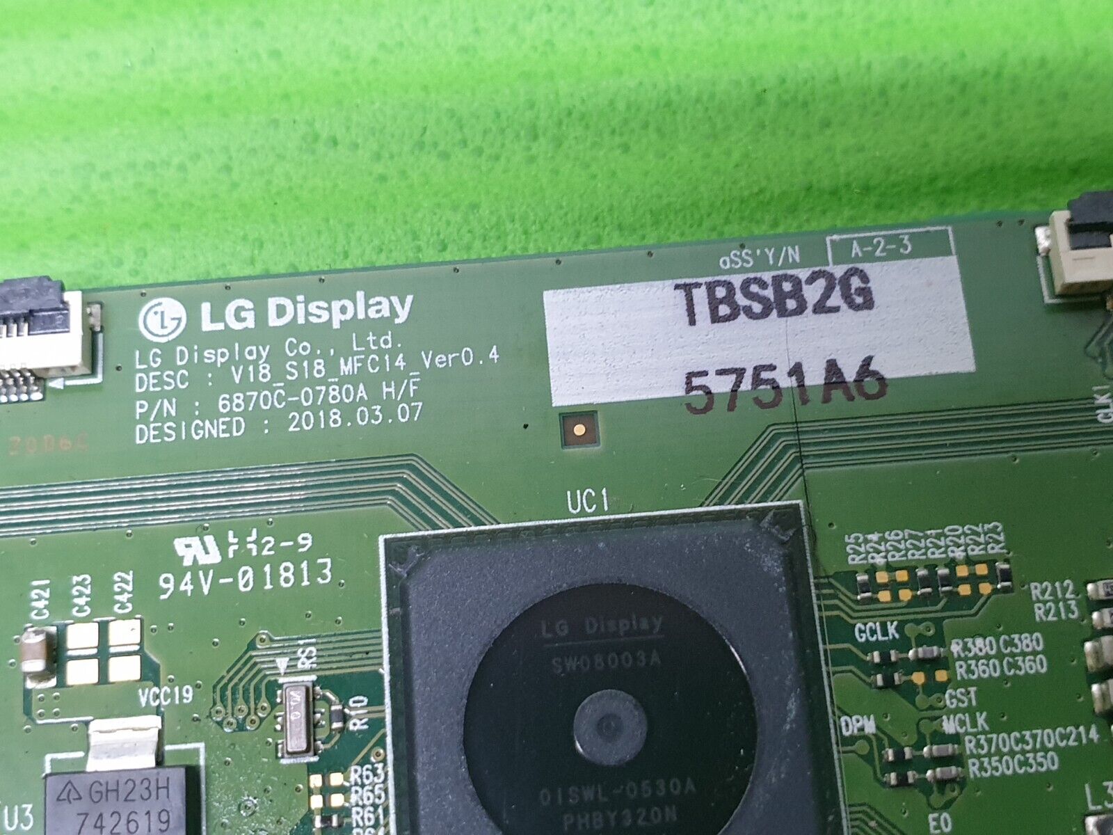 TCON LVDS BOARD FOR PANASONIC TX-65FX740B 65" LED TV 6871L-5751A 6870C-0780A - Image 4