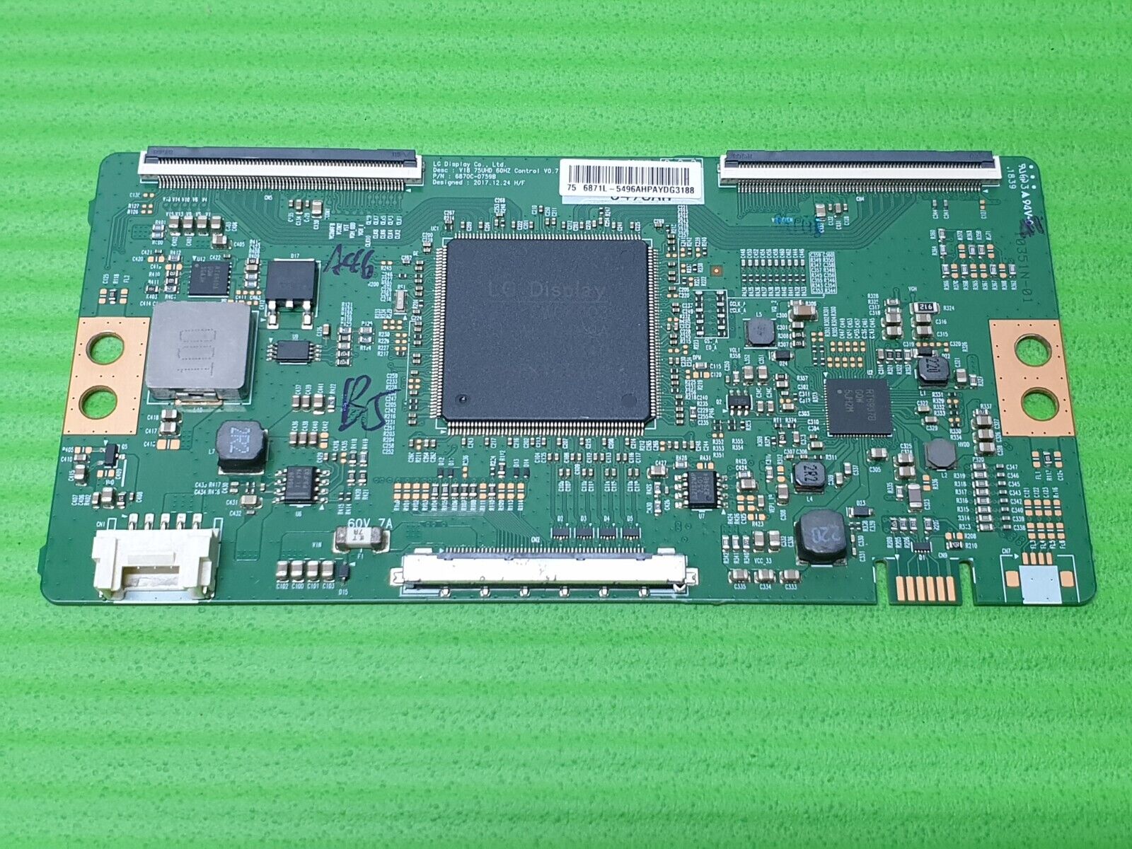 TCON LVDS BOARD FOR LG 75UK6200PLB.BEKWLJP 75" LED TV 6871L-5496A 6870C-0759B - Image 2