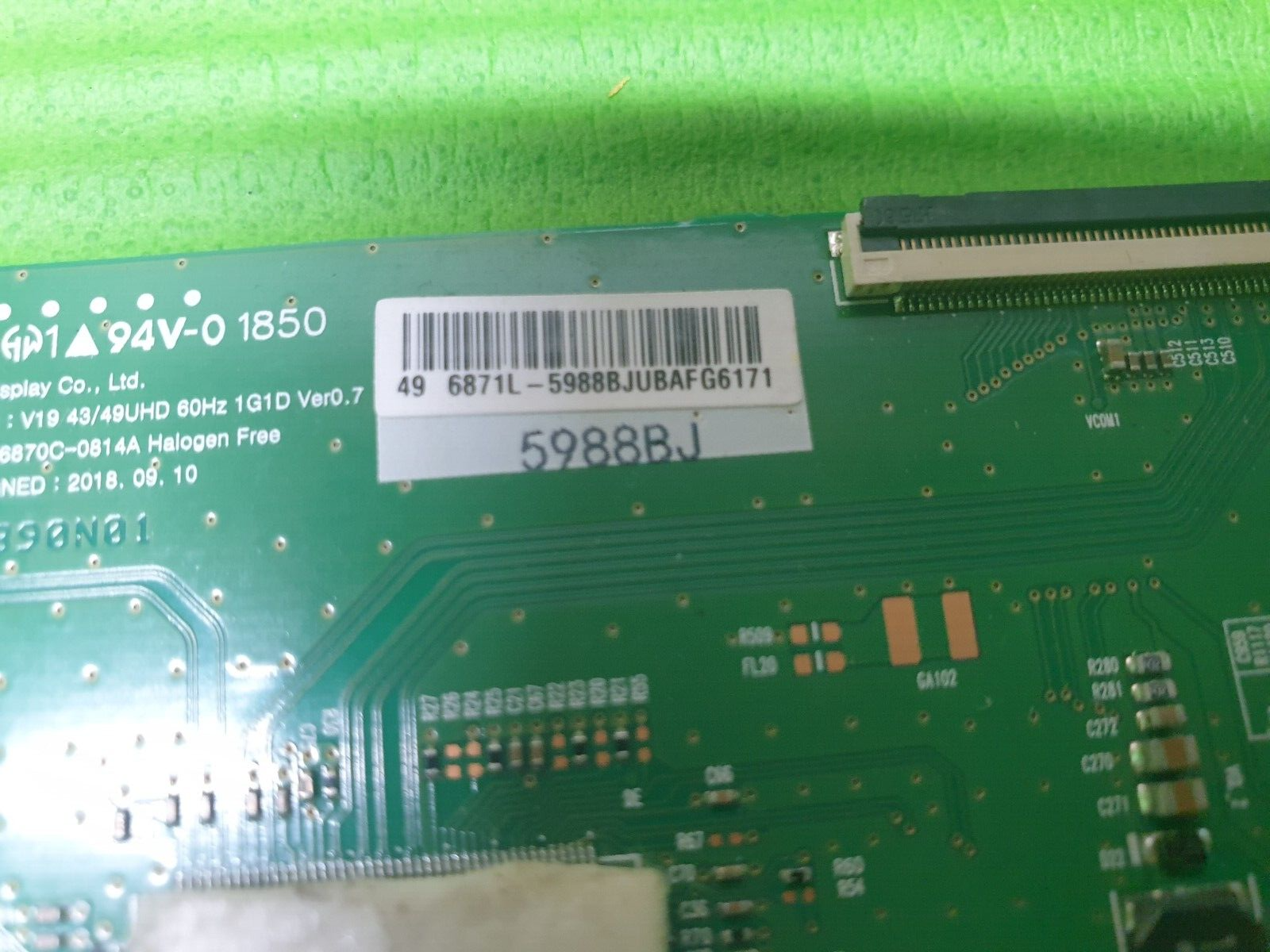 TCON LVDS BOARD SONY KD-49XG7003 KD49XG7003 49" LED TV 6870C-0814A 6871L-5988B - Image 4