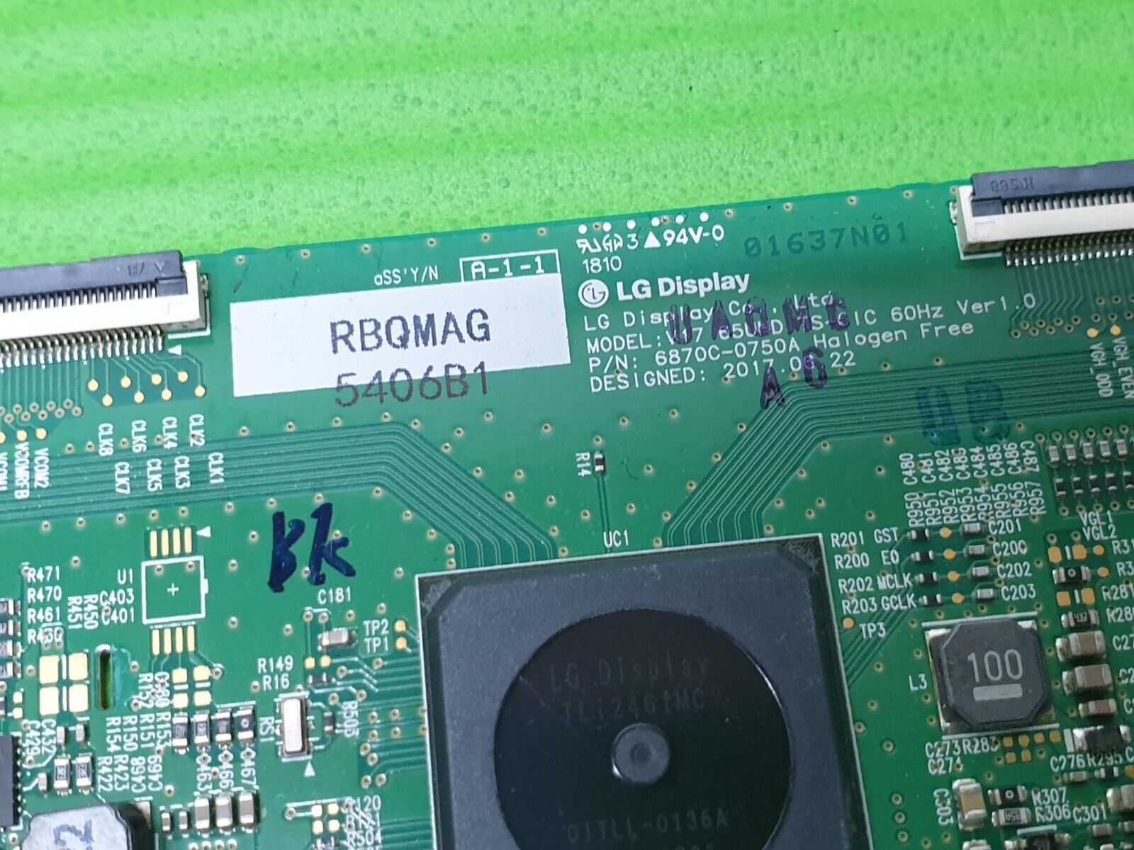 TCON LVDS BOARD FOR LG 65UH701V 65UH701V 65" LED TV 6870C-0750A 6871L-5406B - Image 3