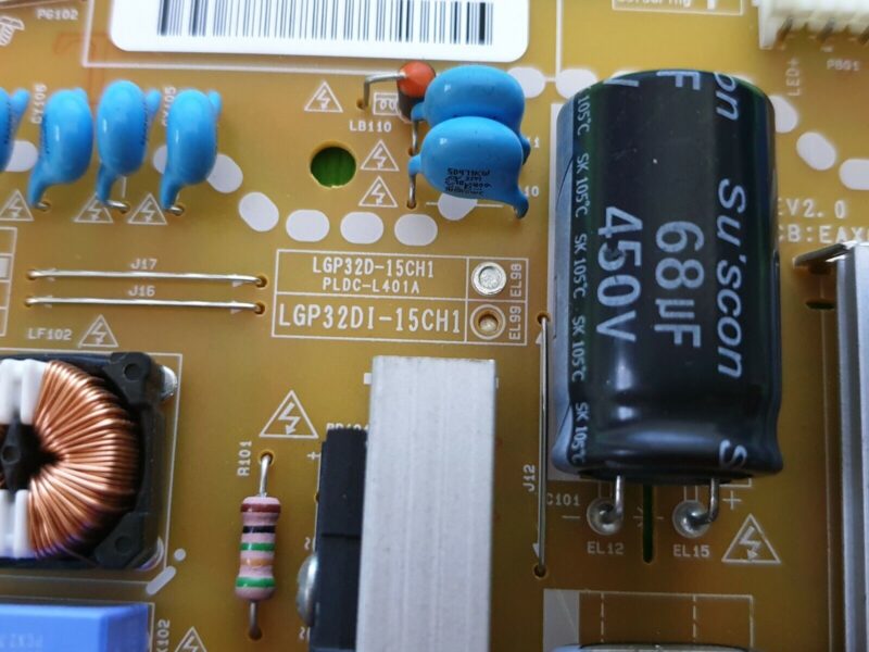 POWER SUPPLY BOARD PSU 43LF590V 32LF595 43LH560V TV EAX66171501 R2.0 EAY63630201 - Image 4