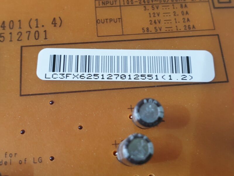 POWER SUPPLY PSU LG 47LS5600 47LM620T-ZE TV EAX64310401(1.4) EAY62512701 REV:1.0 - Image 6