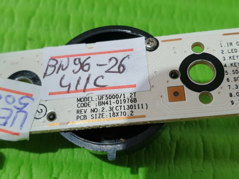POWER KEY BUTTON & IR SENSOR FOR SAMSUNG UE40F5000AK TV BN41-01976B BN96-26411C - Image 3