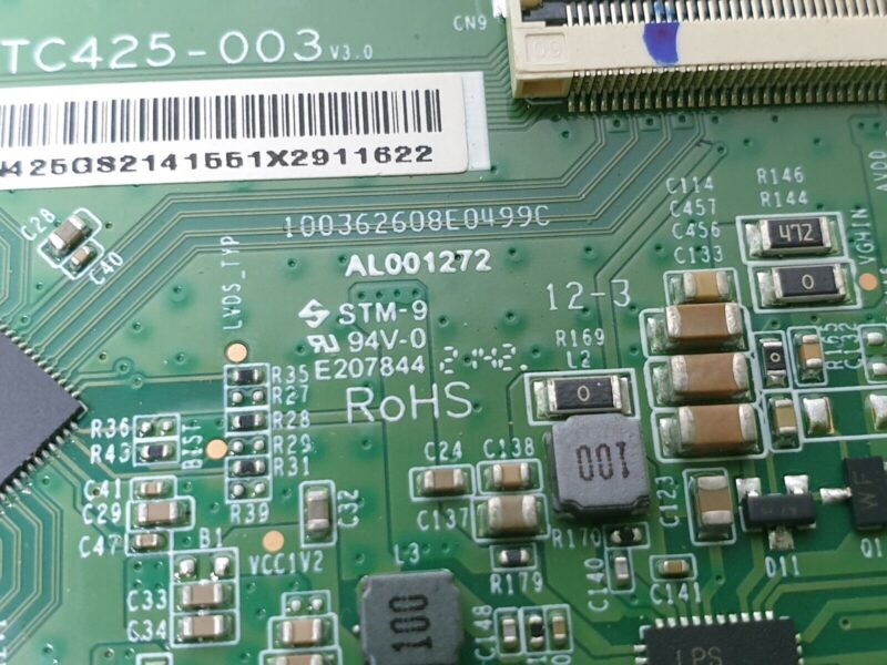 TCON LVDS BOARD FOR JVC LT-43CA790B 43" LCD TV CCPD-TC425-003 STCON425G - Image 4