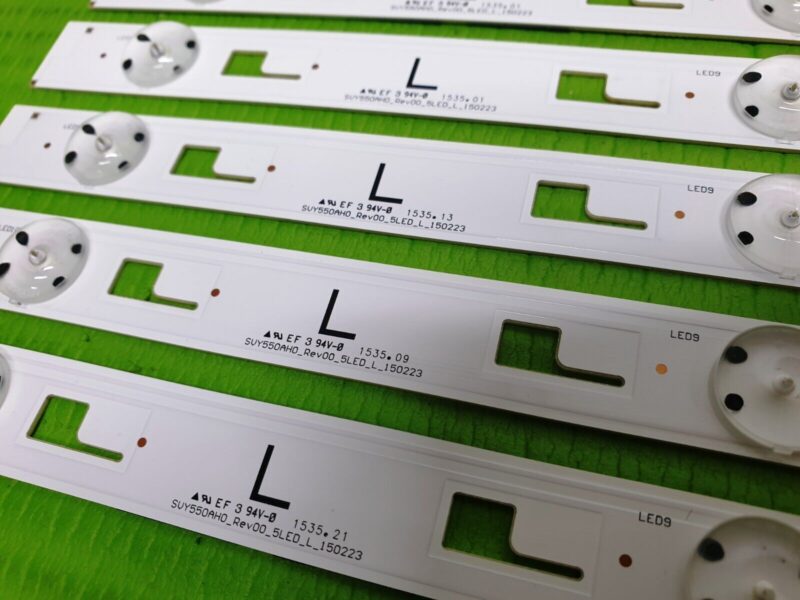 9 LED BACKLIGHT STRIP SET FOR SONY KD-55X8005C LED TV SVY550AH0_REV00_5LED - Image 3